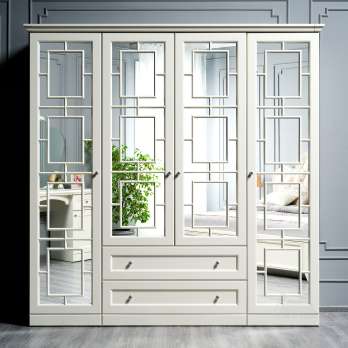 Шкаф Каталея 4-х дверный прямоугольники