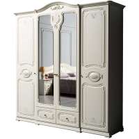 Шкаф четырехдверный Азалия крем