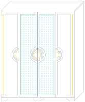 Шкаф 4-х дверный Луиза