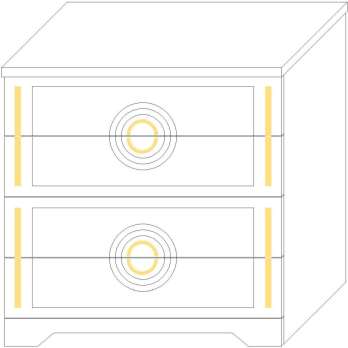 Комод 4-х дверный Луиза