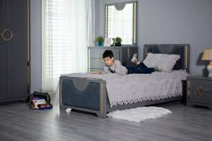 Кровать 90*200 Луиза Антрацит