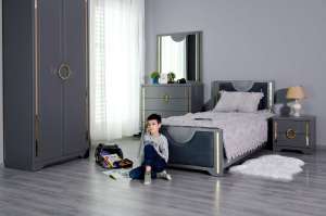 Кровать 90*200 Луиза Антрацит