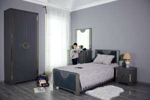 Кровать 90*200 Луиза Антрацит