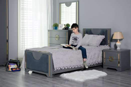 Кровать 90*200 Луиза Антрацит