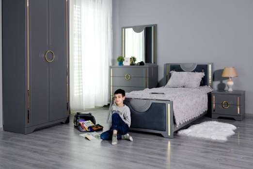 Кровать 90*200 Луиза Антрацит