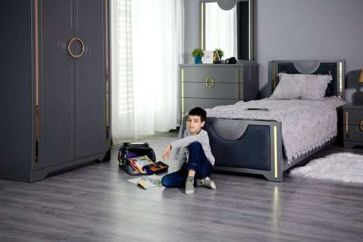 Кровать 90*200 Луиза Антрацит