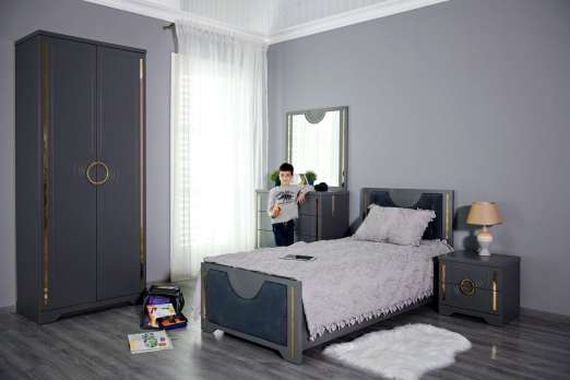 Кровать 90*200 Луиза Антрацит