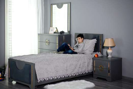 Кровать 90*200 Луиза Антрацит