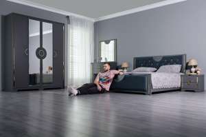 Кровать 180*200 Луиза Антрацит