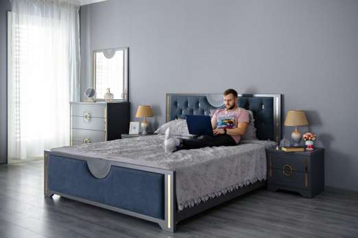 Кровать 180*200 Луиза Антрацит