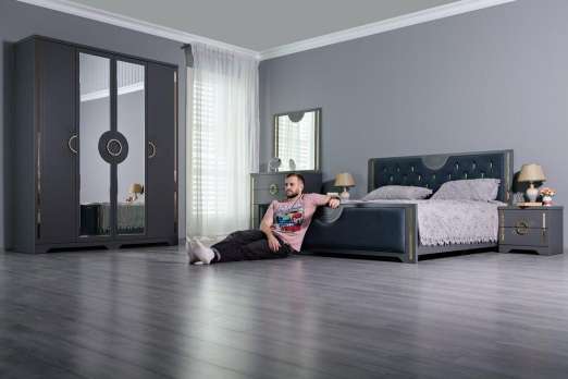 Кровать 160*200 Луиза Антрацит