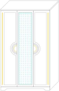 Шкаф 3-х дверный Луиза