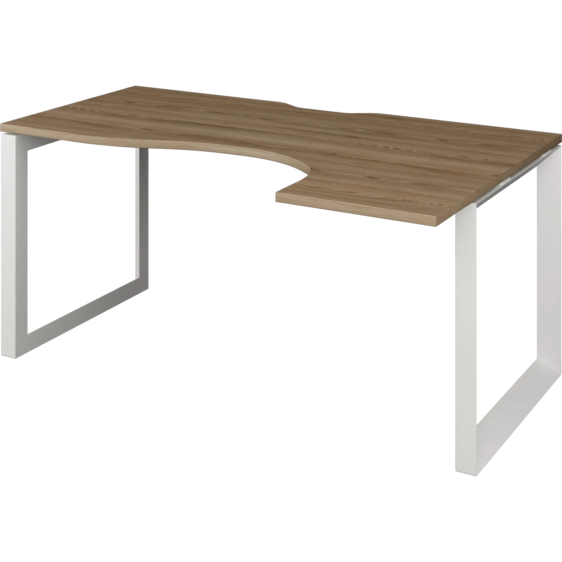 Стол эргономичный правый на металлокаркасе Аргентум-МП НТМП.О-040.ПР Дуб сафари/Белый