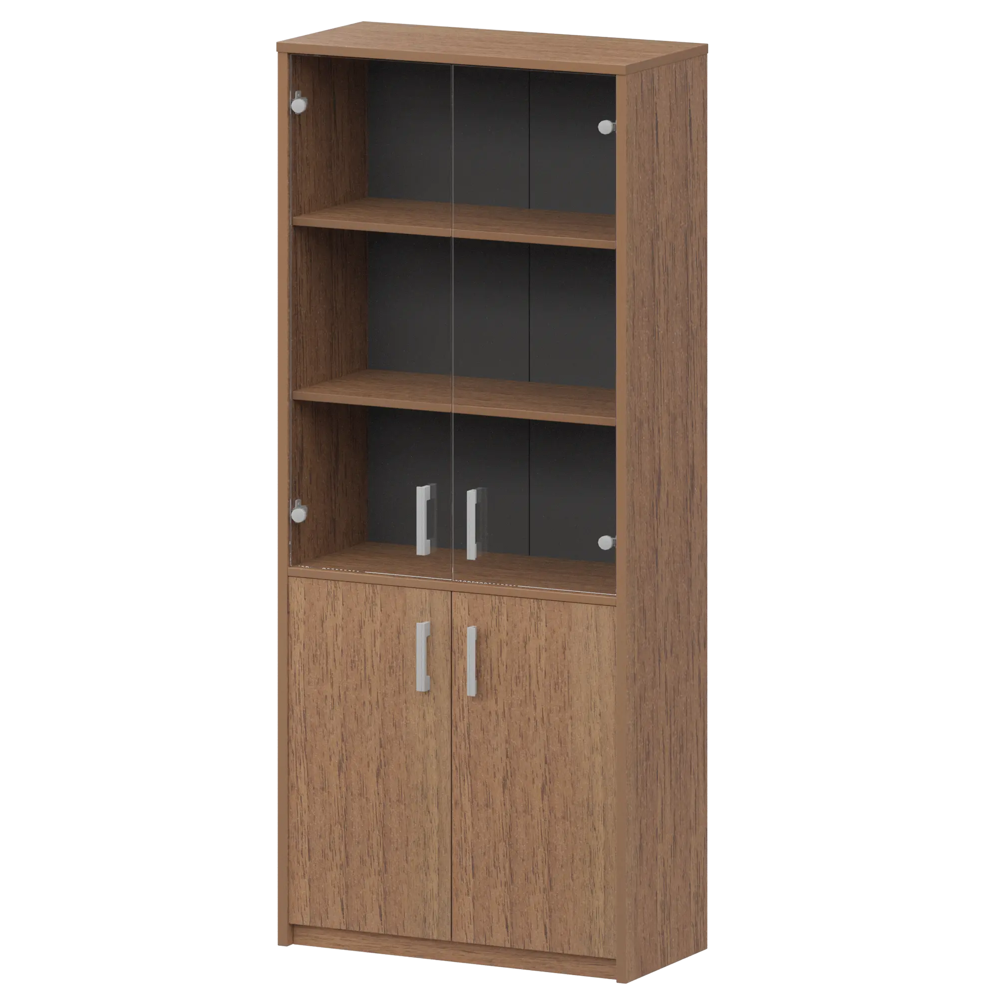 Шкаф комбинированный с прозрачным стеклом Арго А-310/А-стл310пр Орех