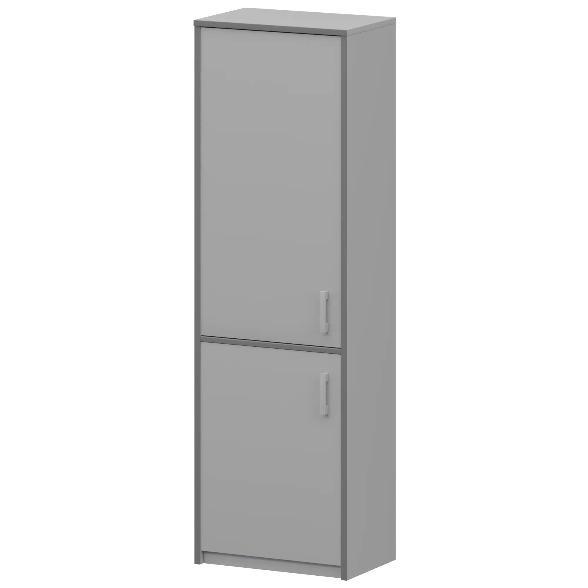 Шкаф комбинированный закрытый узкий Арго А-321/А-621 Серый