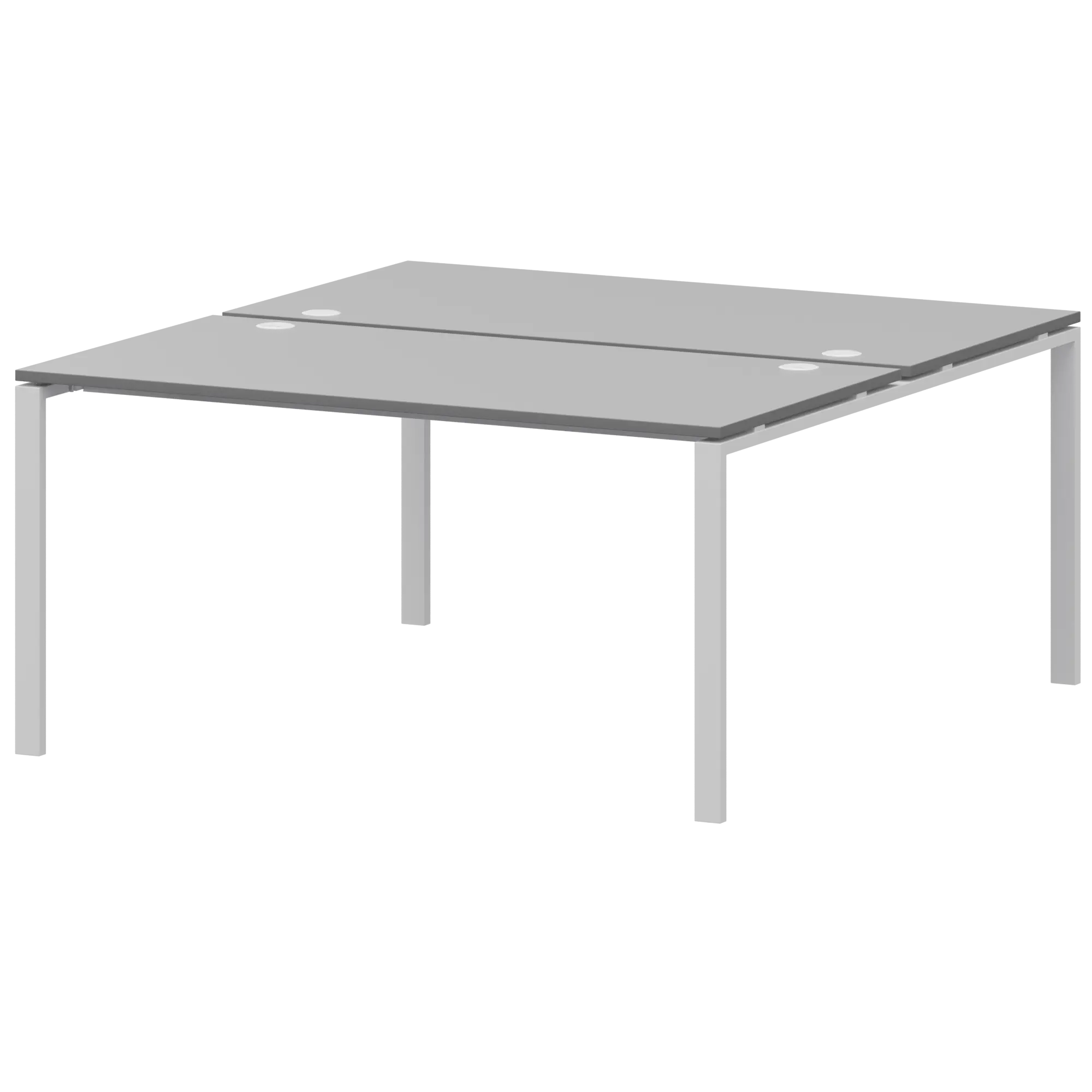 Бенч двойной на 2 рабочих места Арго-М АМБ-003 Серый/Белый