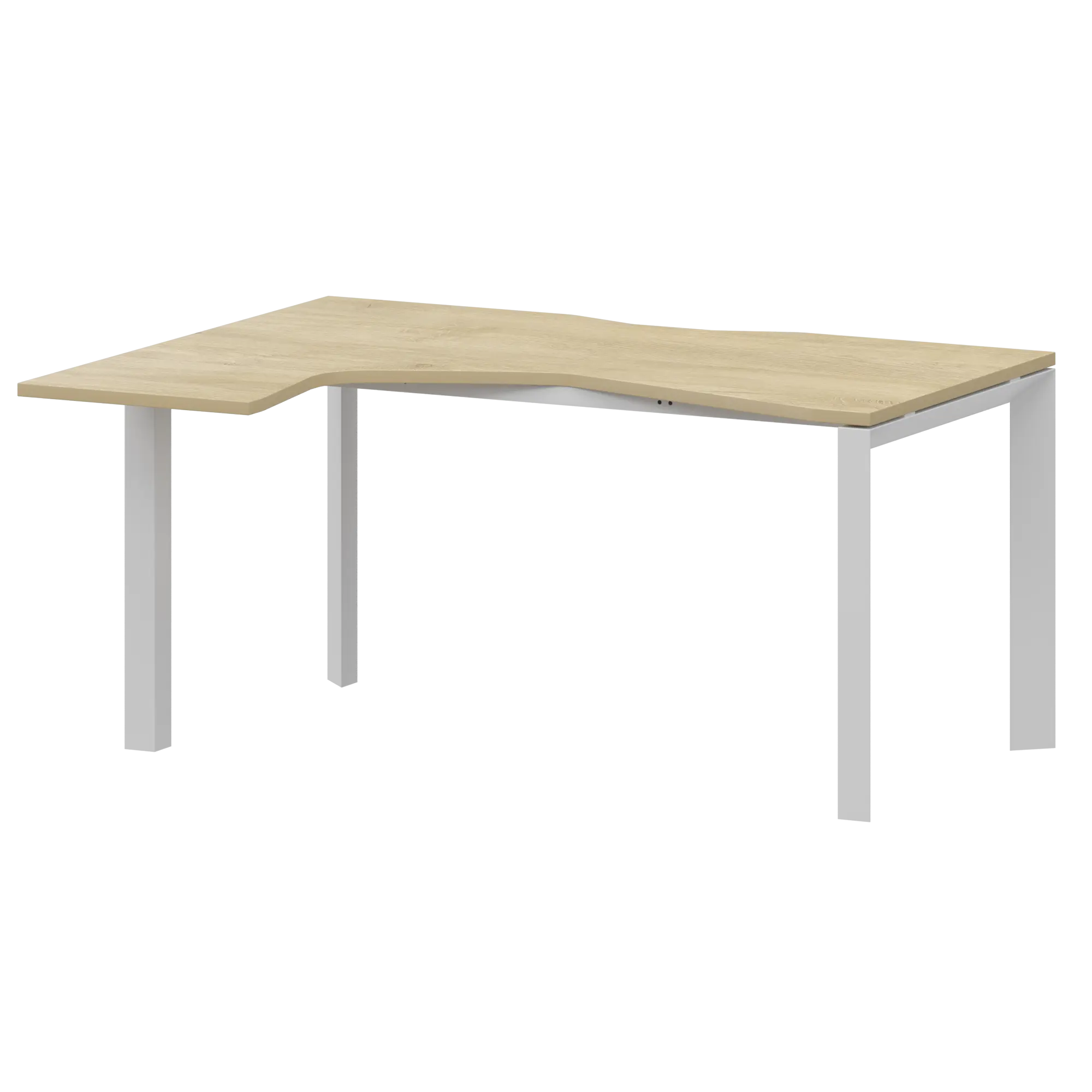 Стол эргономичный левый на металлокаркасе Аргентум-МП НТМП.П-040.ЛВ Баттл Рок/Белый