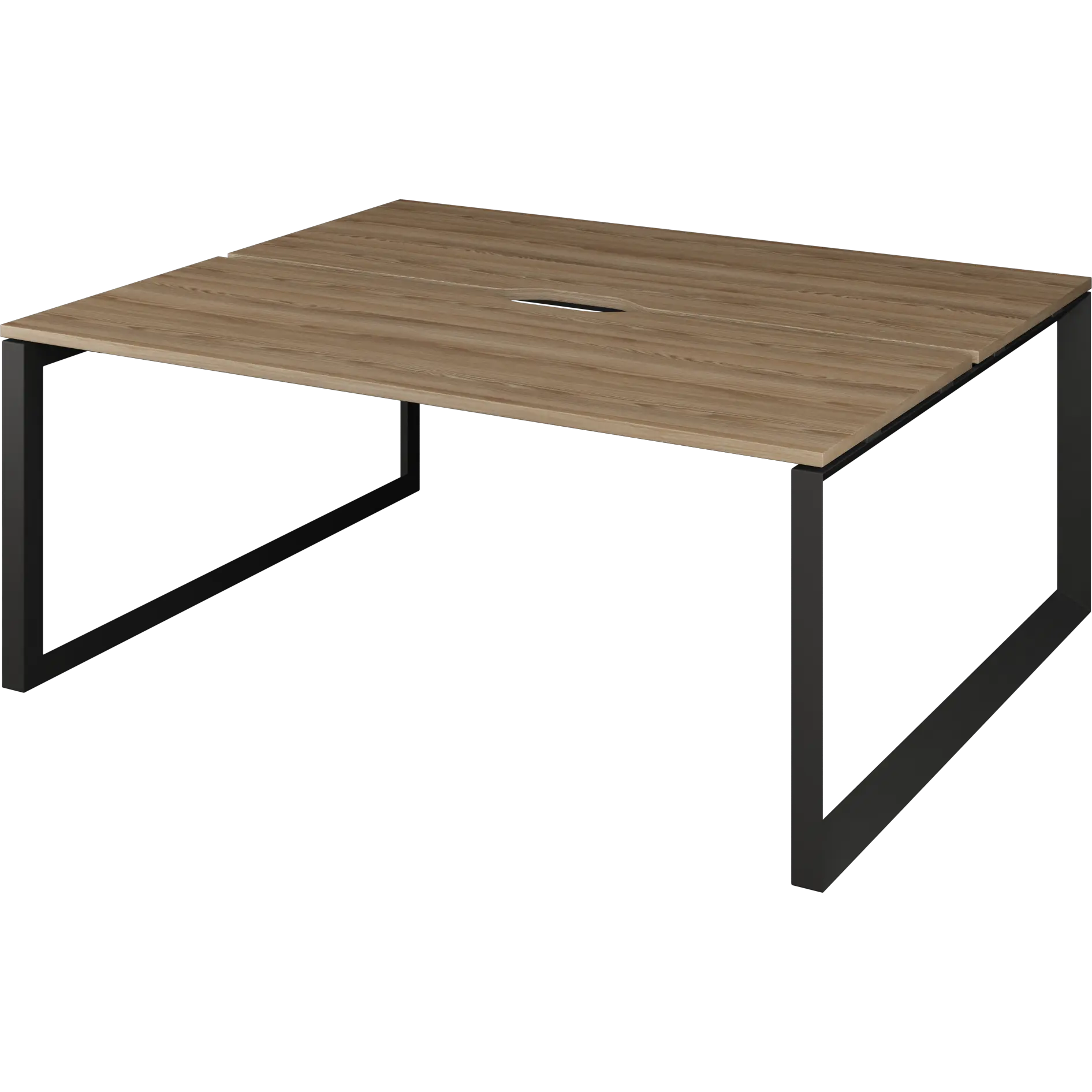 Бенч двойной на 2 рабочих места на металлокаркасе Аргентум-МП НТМП.О.Б2-200 Дуб сафари/Антрацит