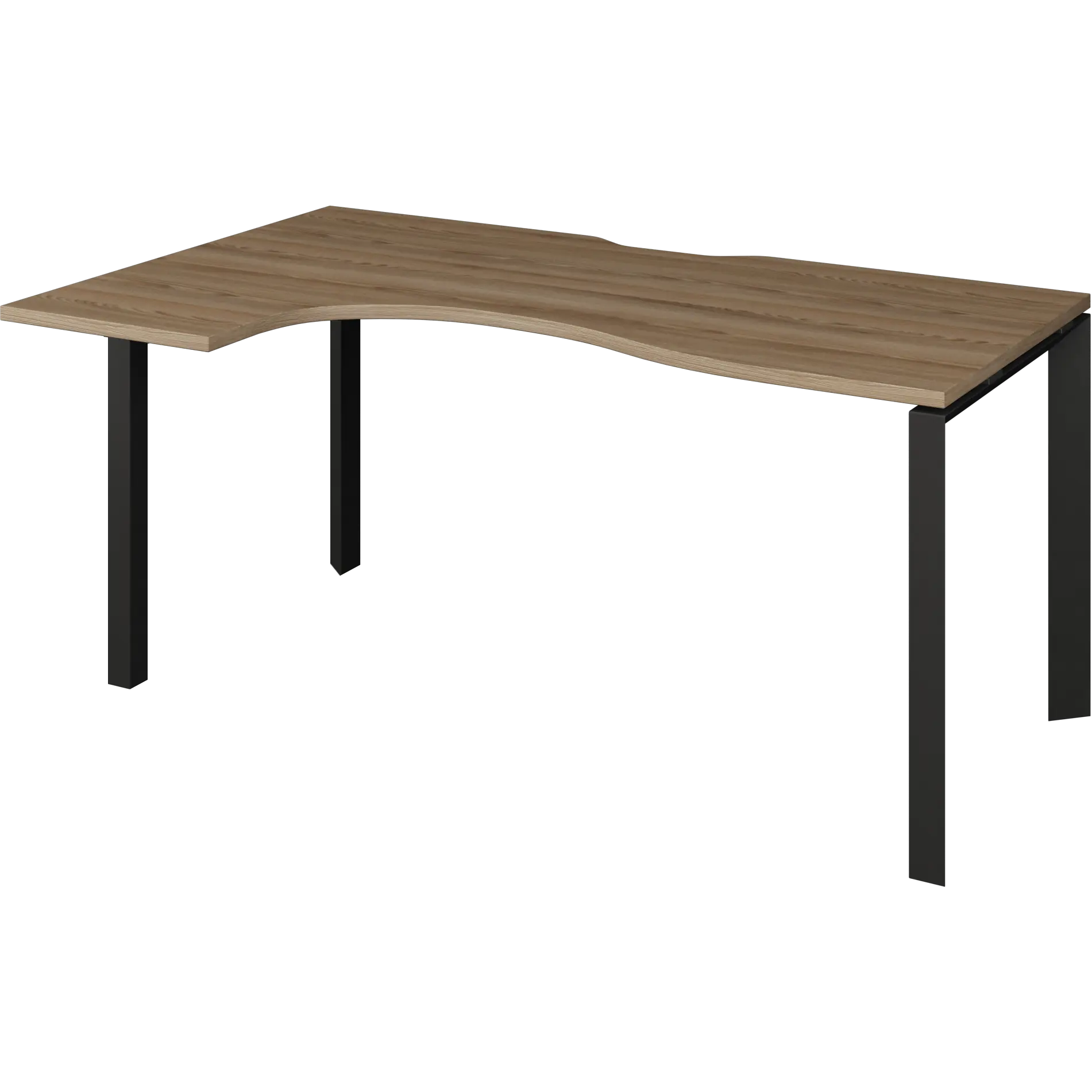 Стол эргономичный левый на металлокаркасе Аргентум-МП НТМП.П-060.ЛВ Дуб сафари/Антрацит