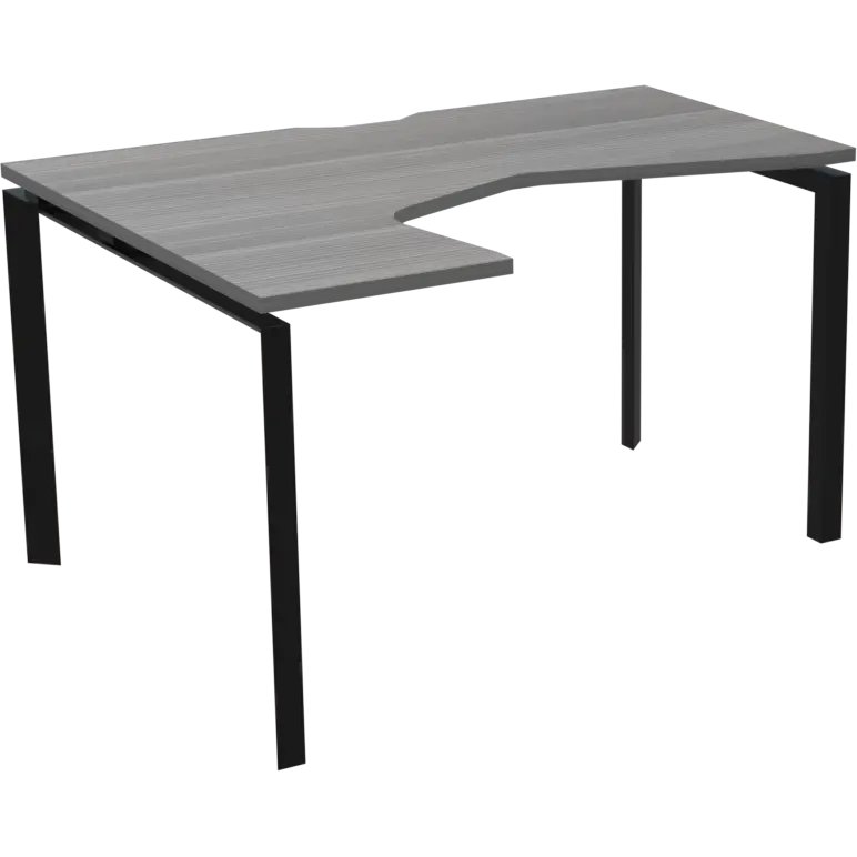 Стол эргономичный левый на металлокаркасе Аргентум-МП НТМП.П-040.ЛВ Лиственница/Антрацит