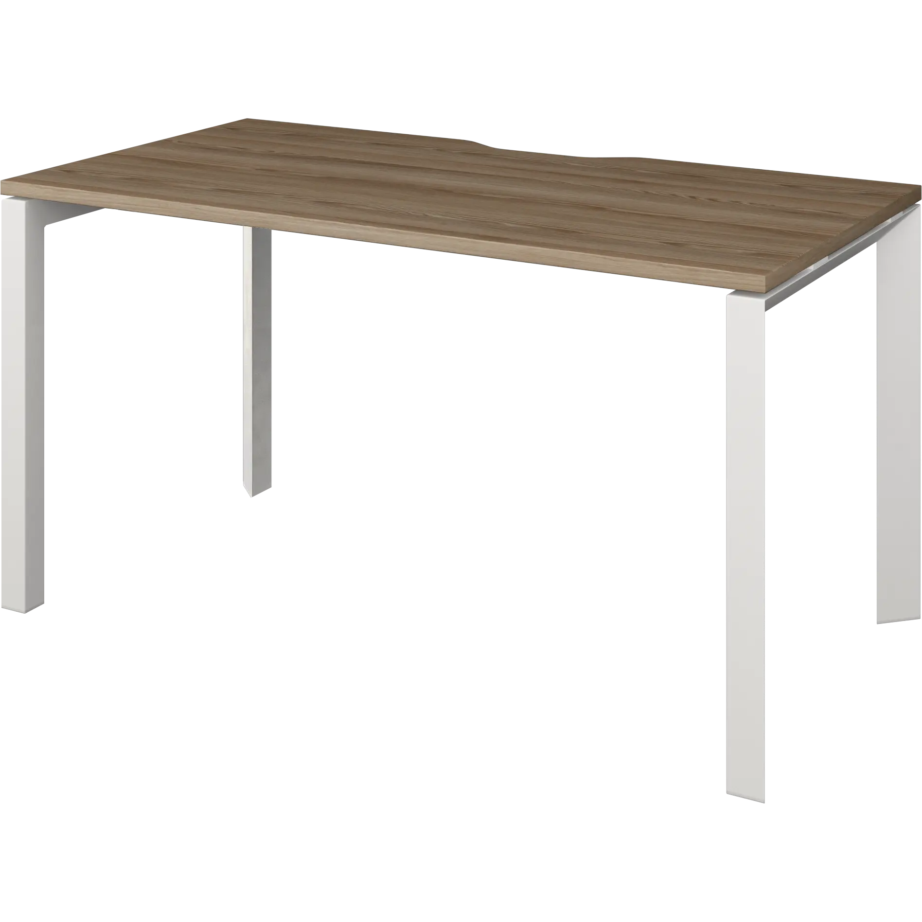 Стол на металлокаркасе  Аргентум-МП НТМП.П-120 Дуб сафари/Белый