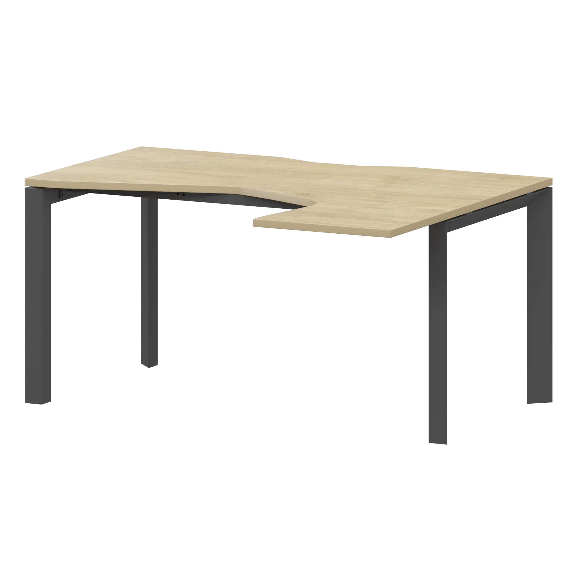 Стол эргономичный правый на металлокаркасе Аргентум-МП НТМП.П-040.ПР Баттл Рок/Антрацит