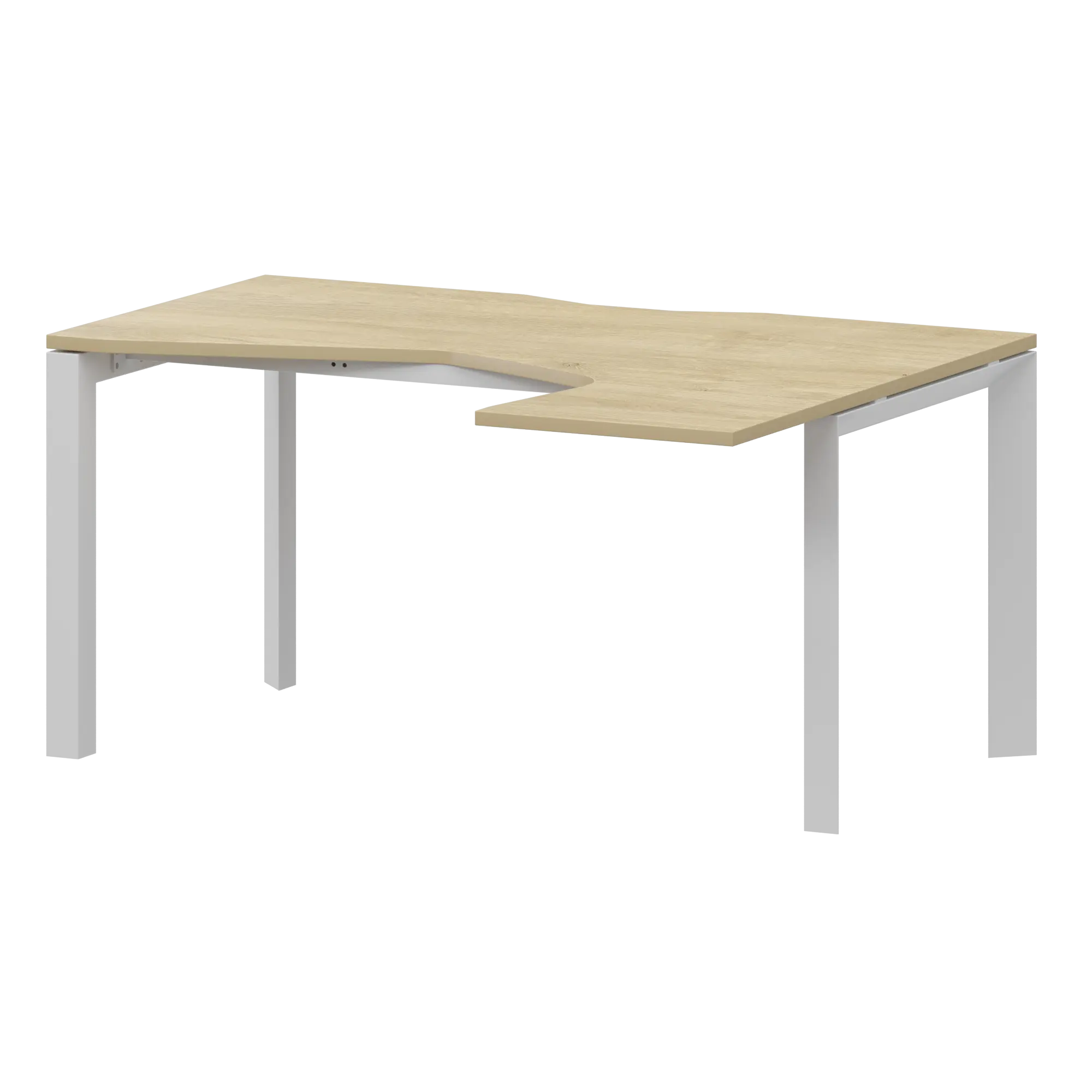 Стол эргономичный правый на металлокаркасе Аргентум-МП НТМП.П-040.ПР Баттл Рок/Белый