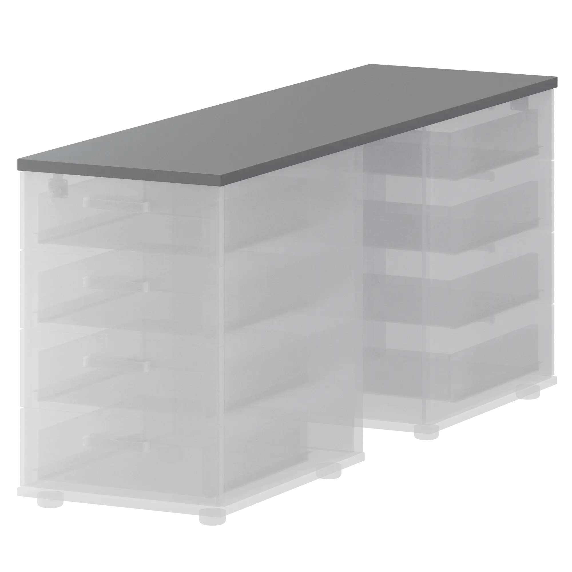 Топ единый для двух приставных тумб Смарт СМТ-4Т25-15 Графит