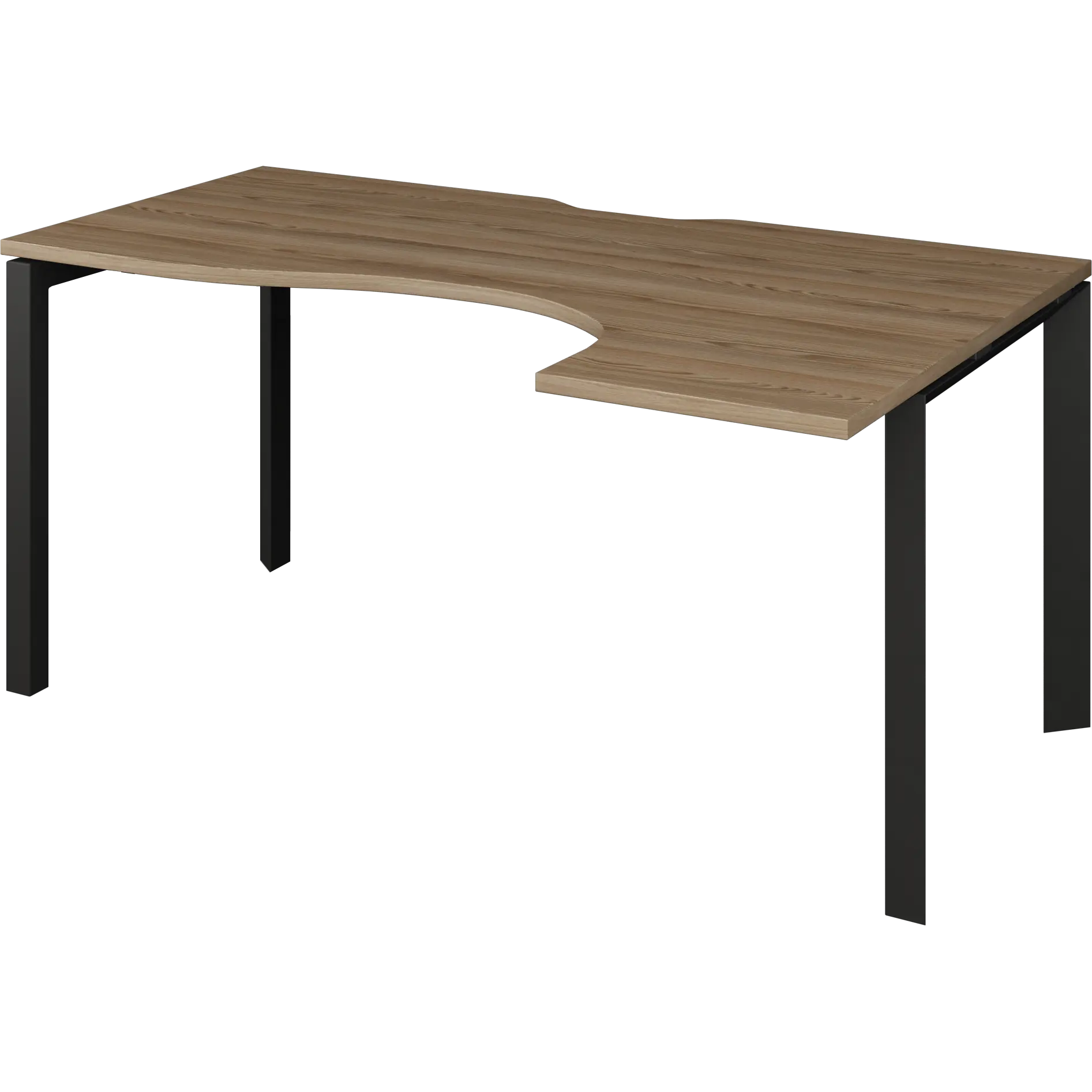 Стол эргономичный правый на металлокаркасе Аргентум-МП НТМП.П-040.ПР Дуб сафари/Антрацит