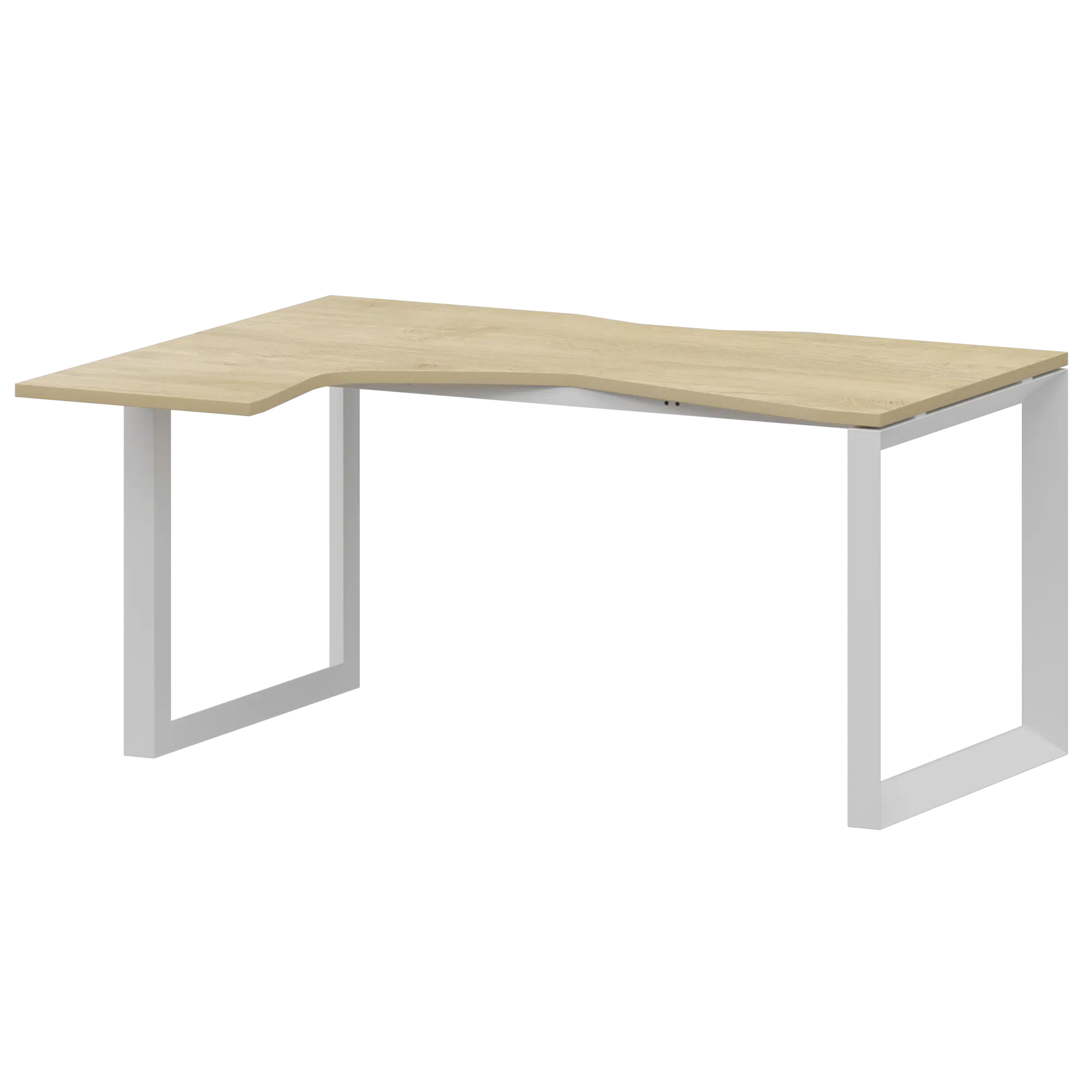 Стол эргономичный левый на металлокаркасе Аргентум-МП НТМП.О-040.ЛВ Баттл Рок/Белый