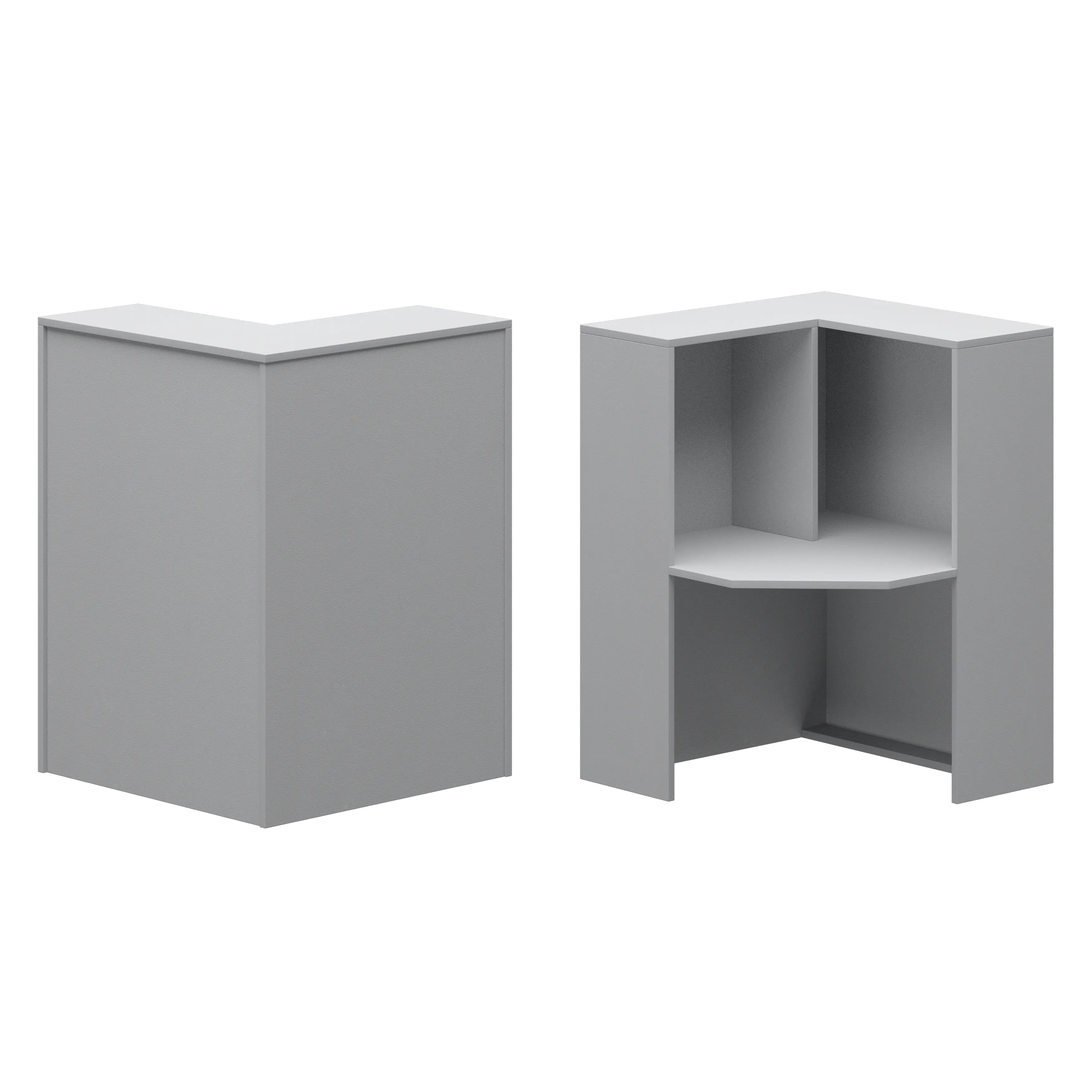 Стойка угловая левая Ресепшн А-555 Серый