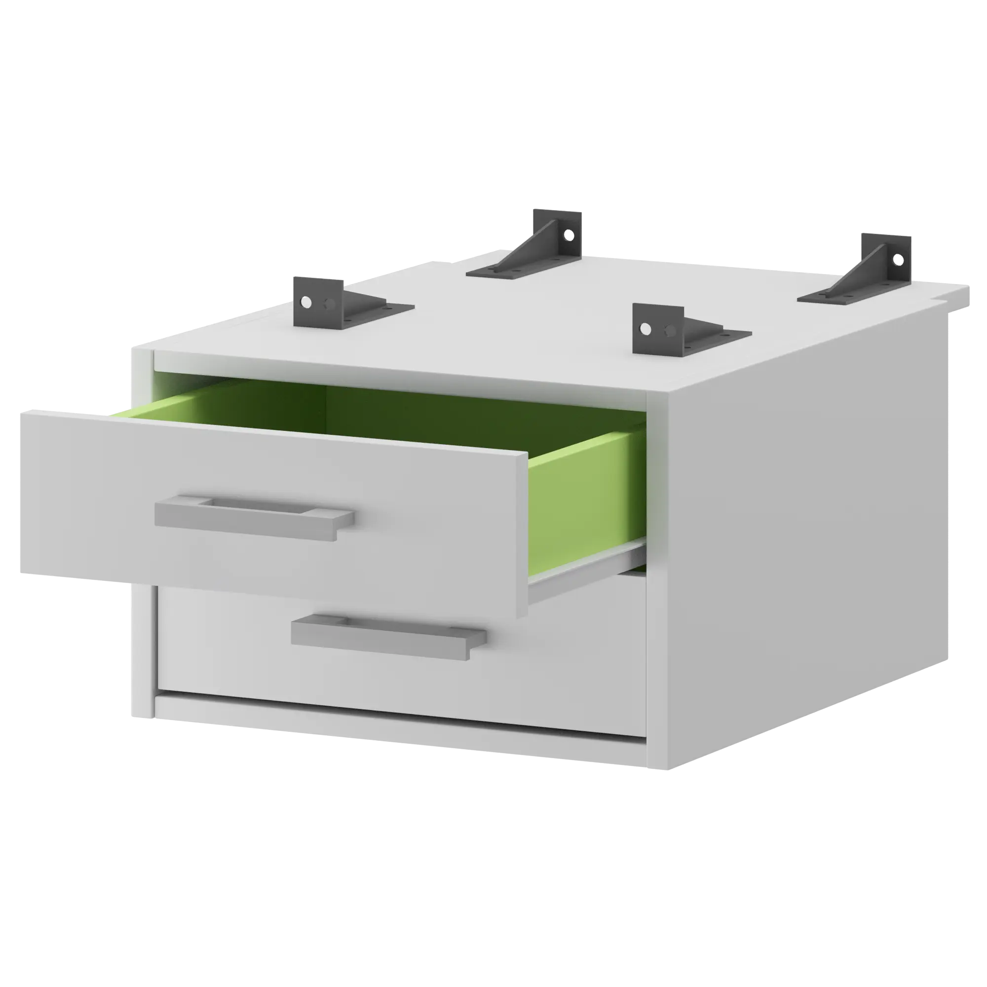Тумба подвесная для столов на м/каркасе гл.730 мм Арго-М АМТ2-02.73 Белый