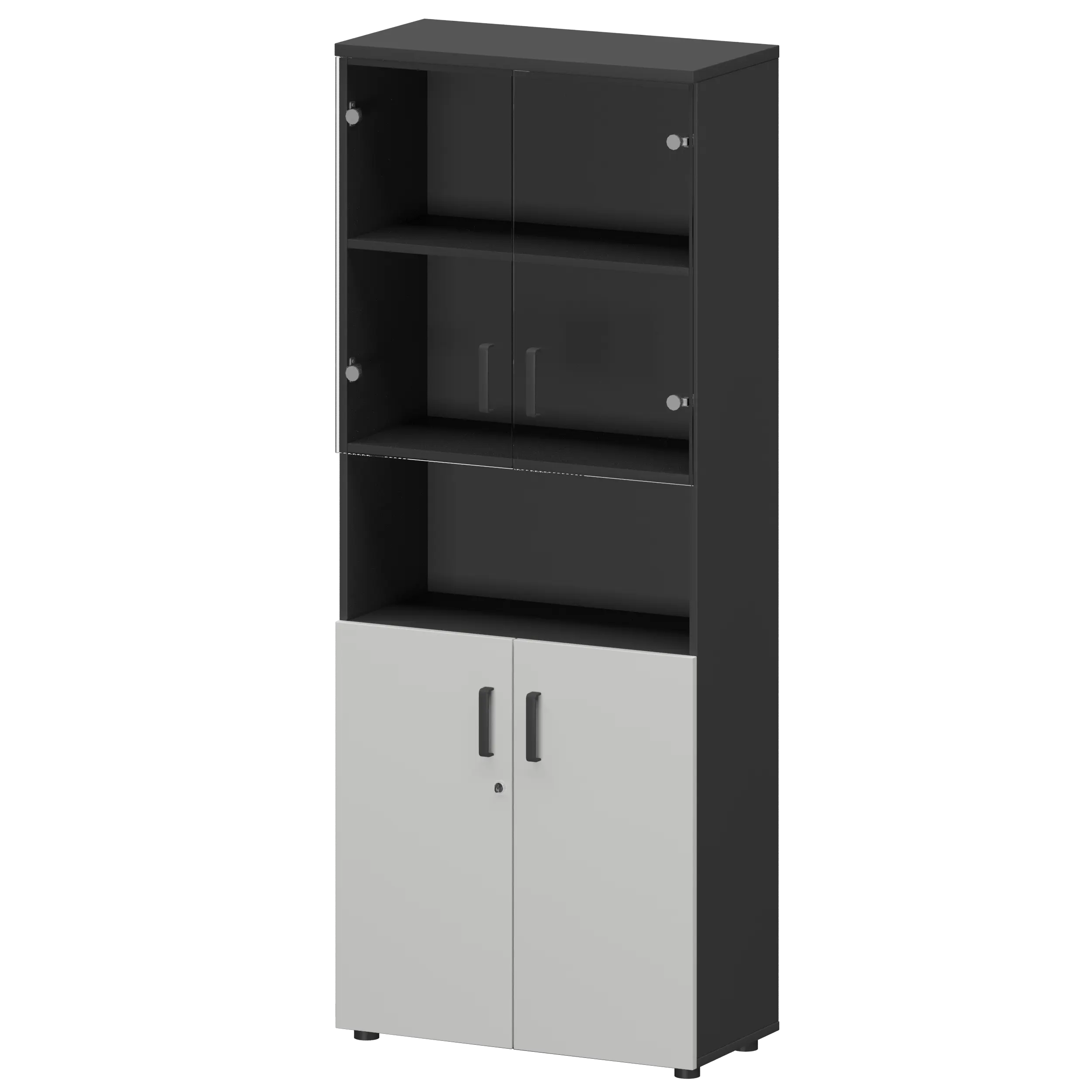 Шкаф Смарт СМШ-58Д2С2 Тип1 Графит/Белый