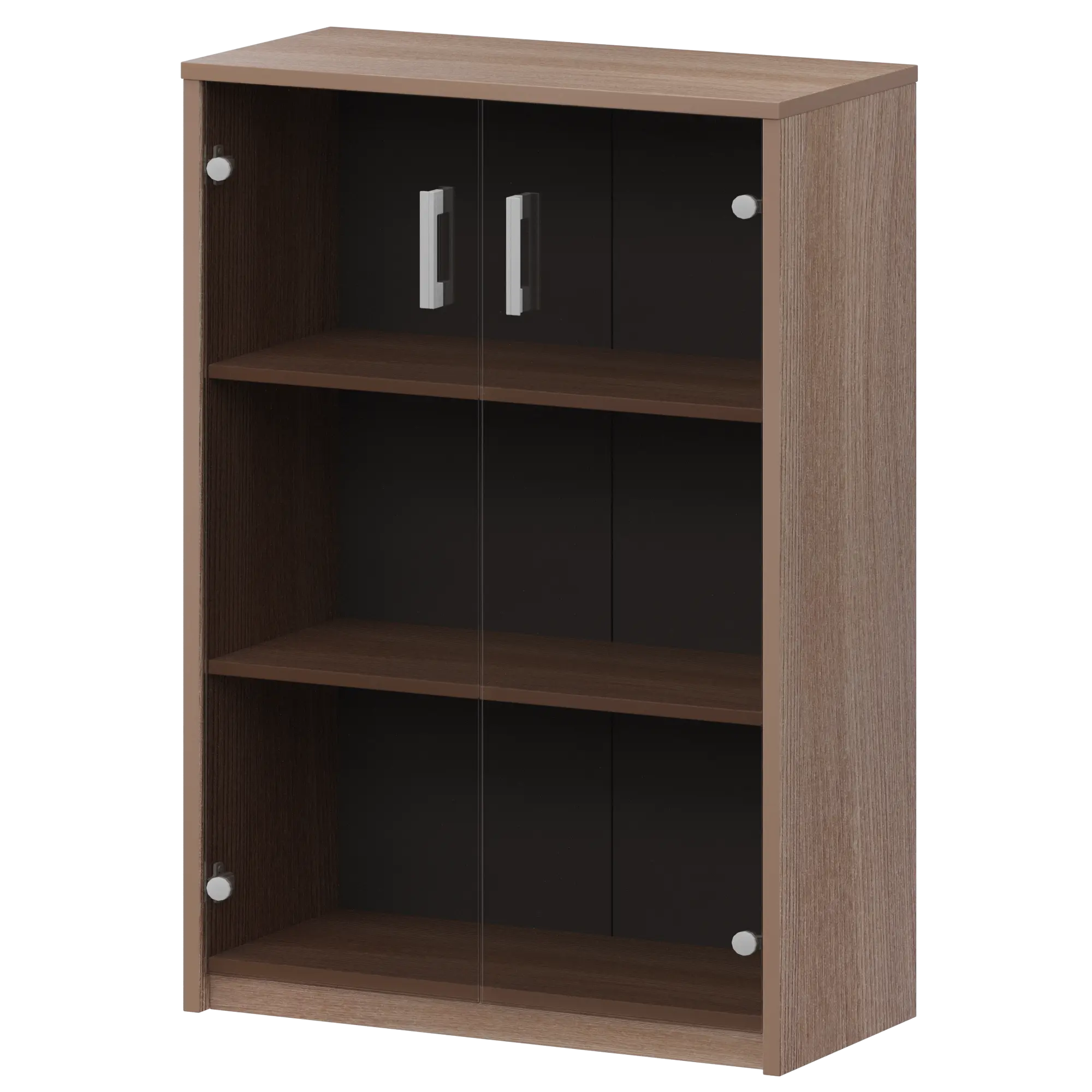 Стеллаж средний с тонированным стеклом Арго А-304/А-стл304тон Темный шимо