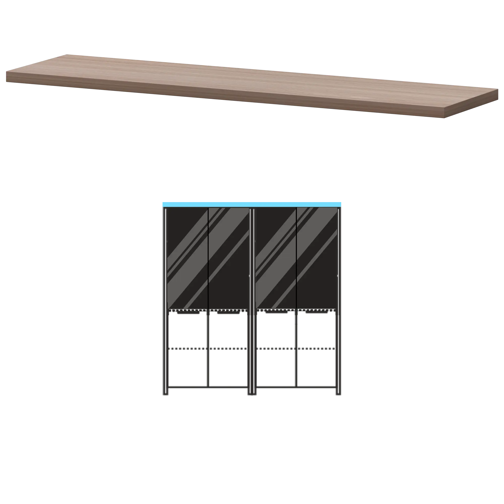Топ Акцент КТ-74.38 Темный шимо