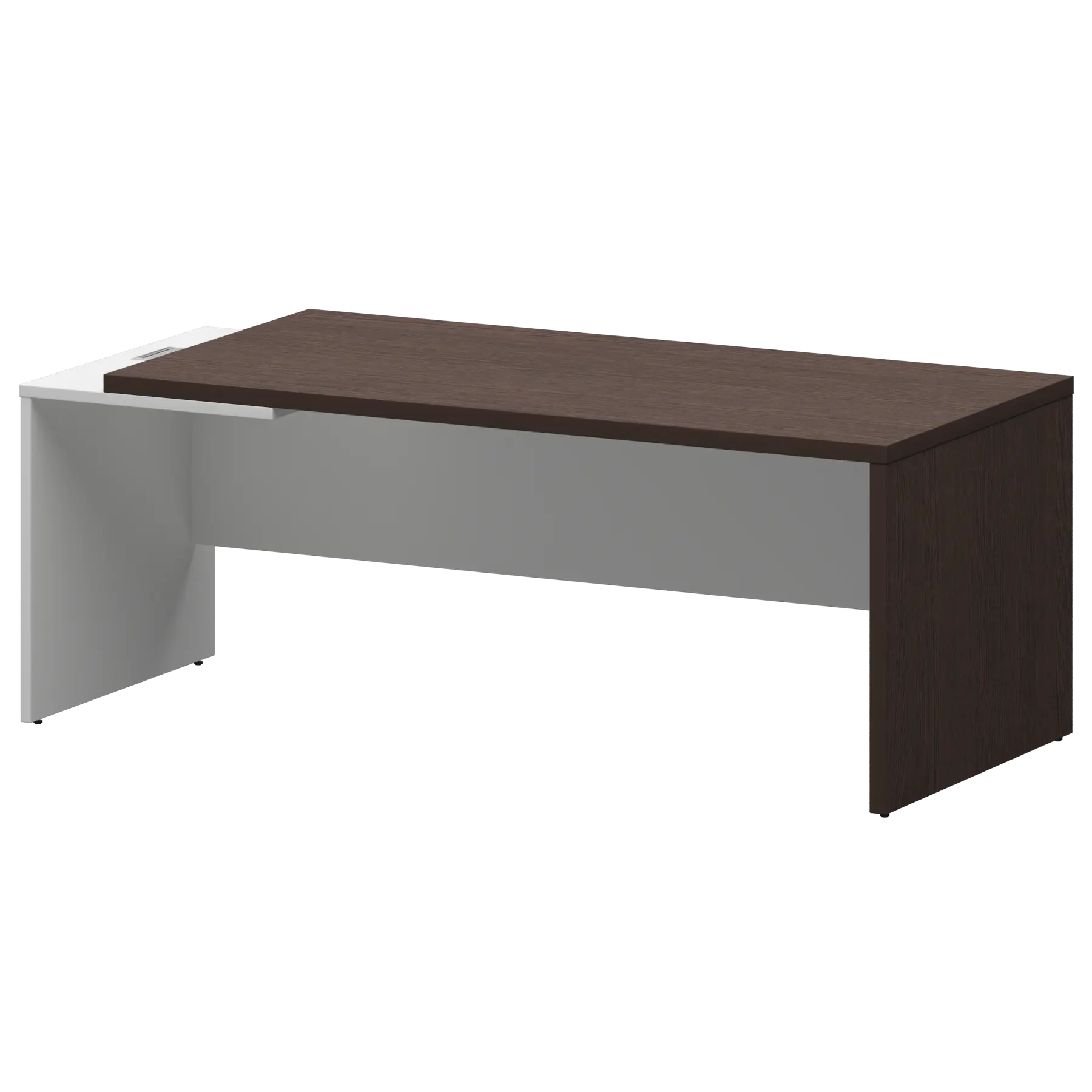 Стол руководителя левый Кортез KZ-20L Дуб венге/Белый