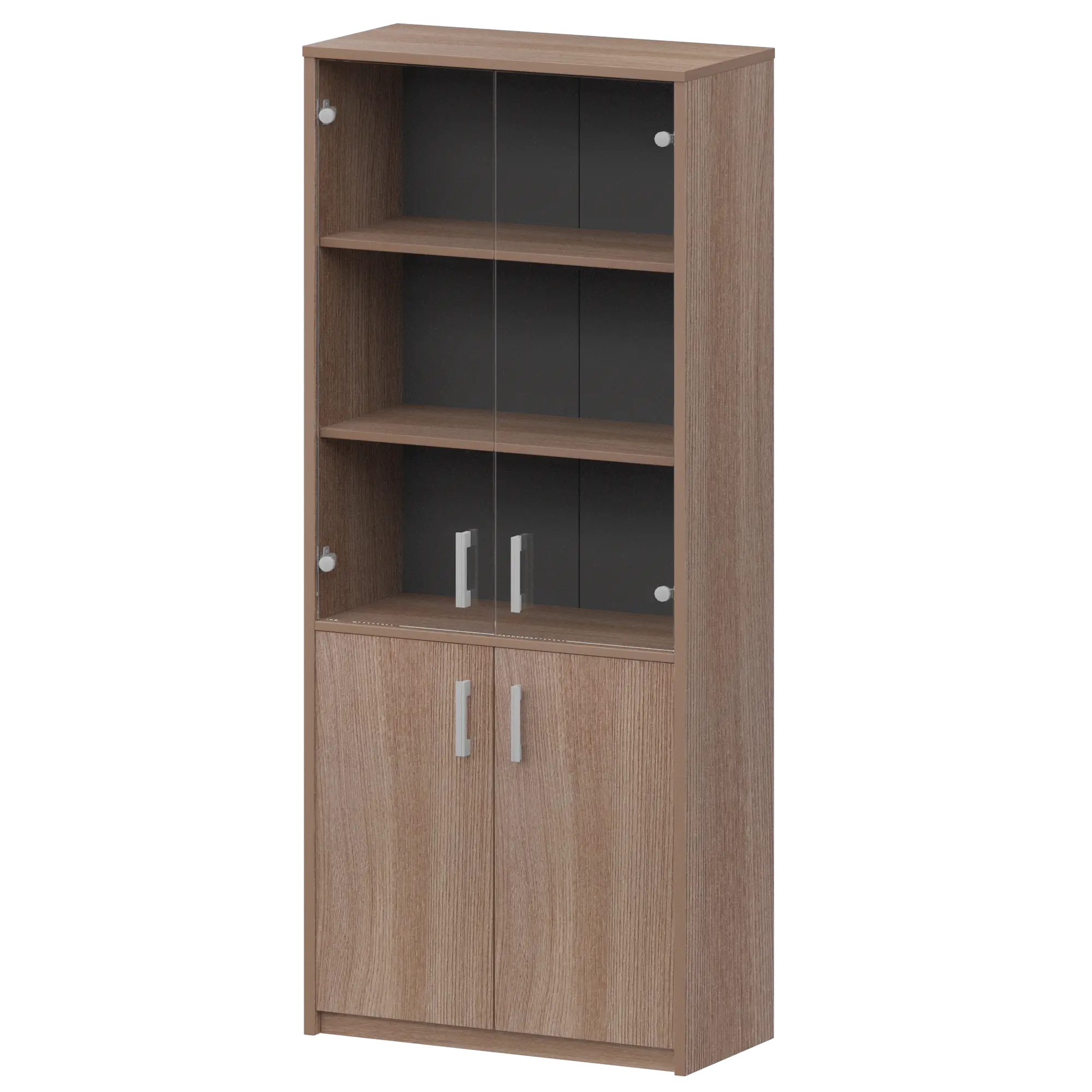 Шкаф комбинированный с прозрачным стеклом Арго А-310/А-стл310пр Темный шимо