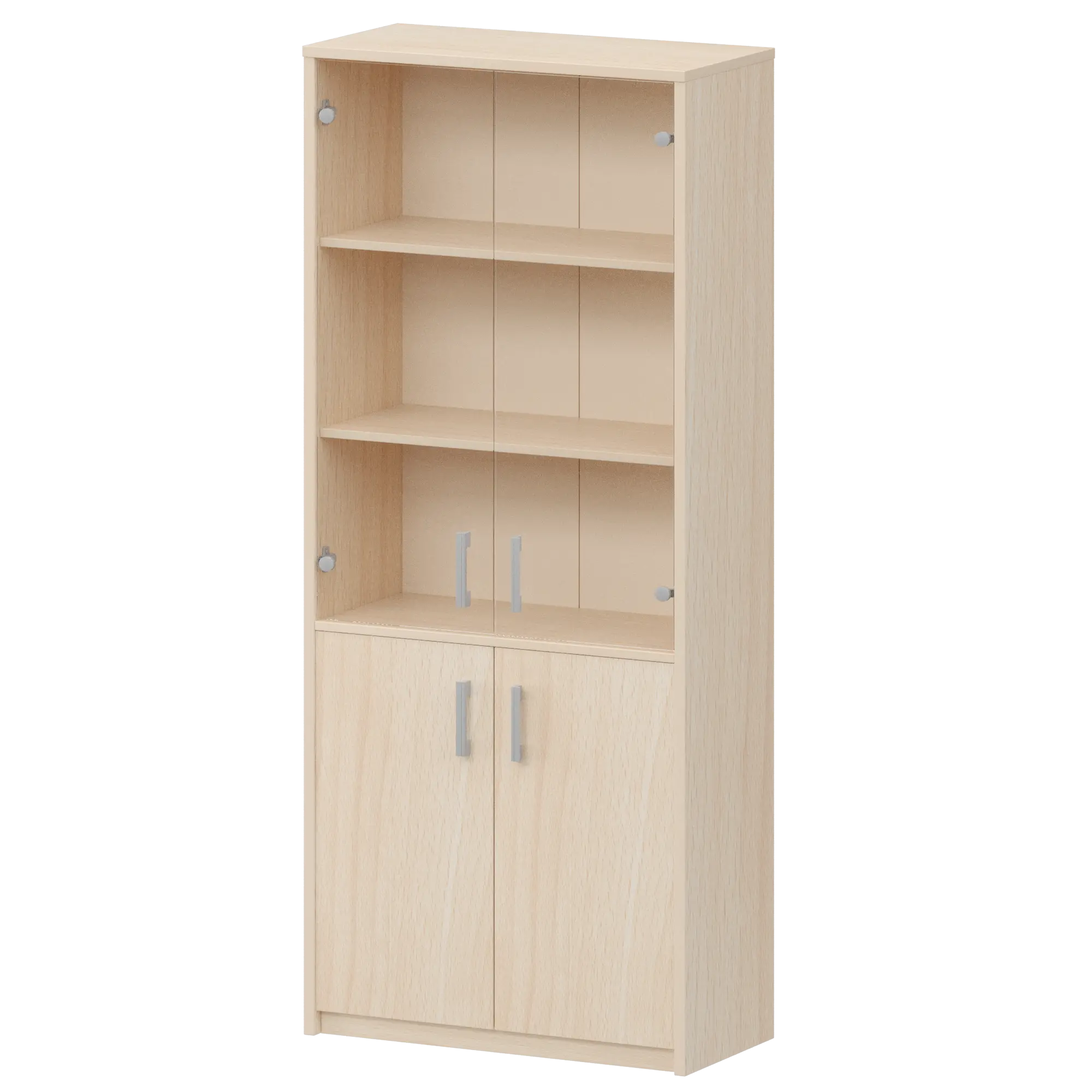 Шкаф комбинированный с прозрачным стеклом Арго А-310/А-стл310пр Бук