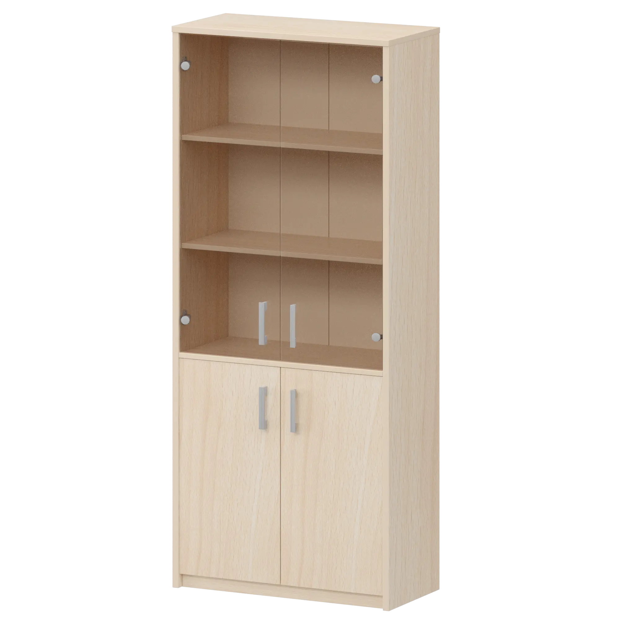 Шкаф комбинированный с тонированным стеклом Арго А-310/А-стл310тон Бук