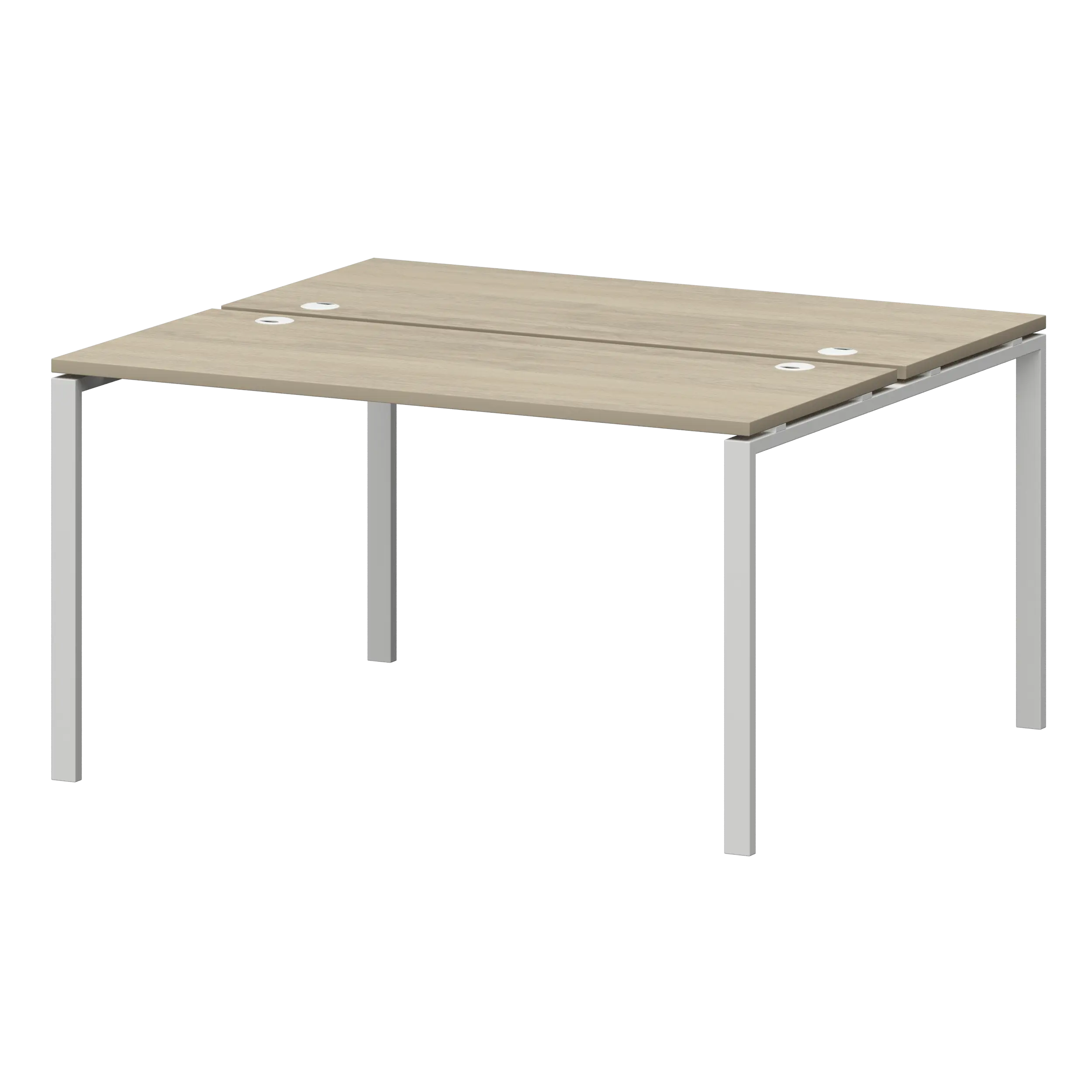 Бенч двойной на металлокаркасе Смарт СМС2-П-14К.120.Пр25 Кронберг/Белый