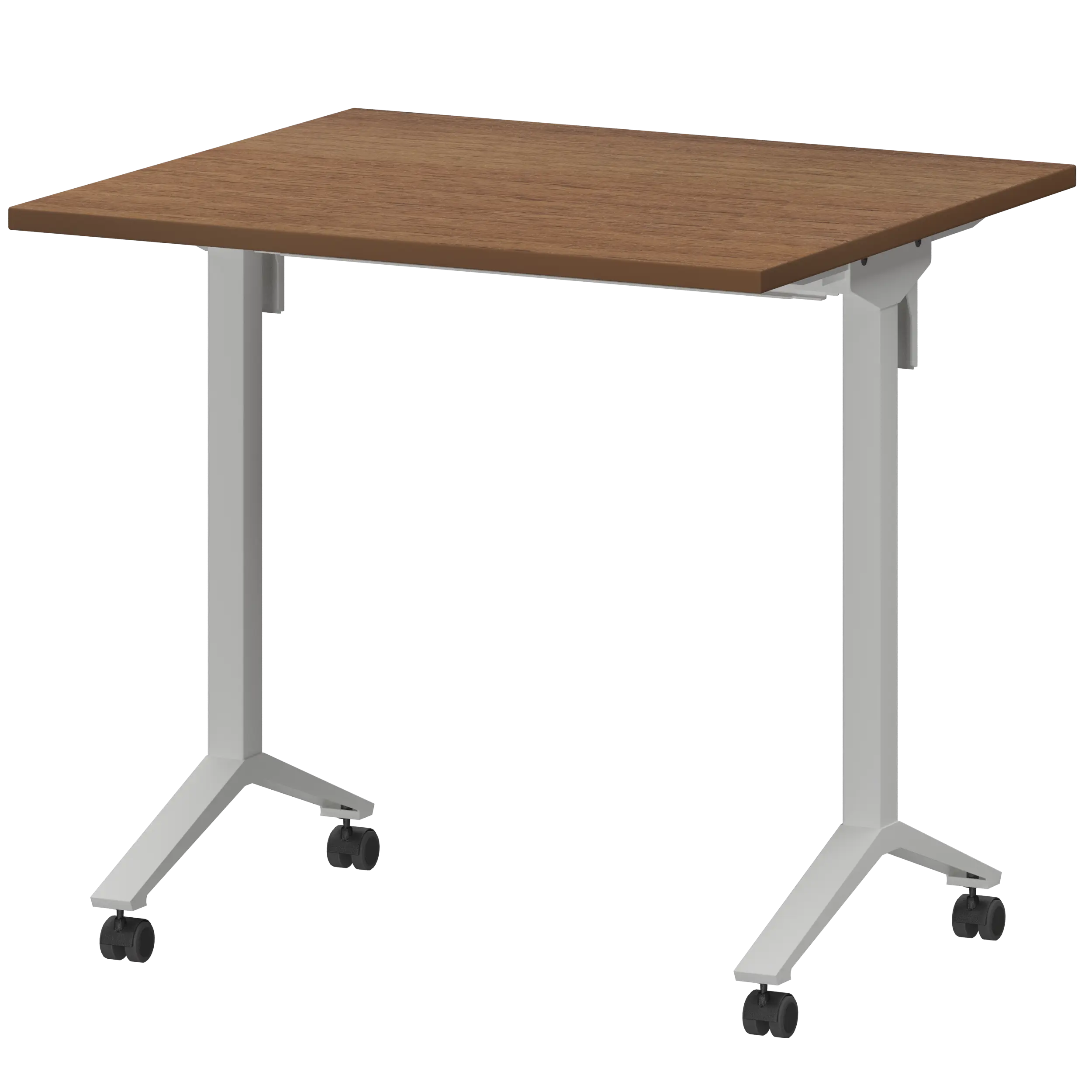 Стол мобильный складной Моби МБ22-80.70 Орех/Белый
