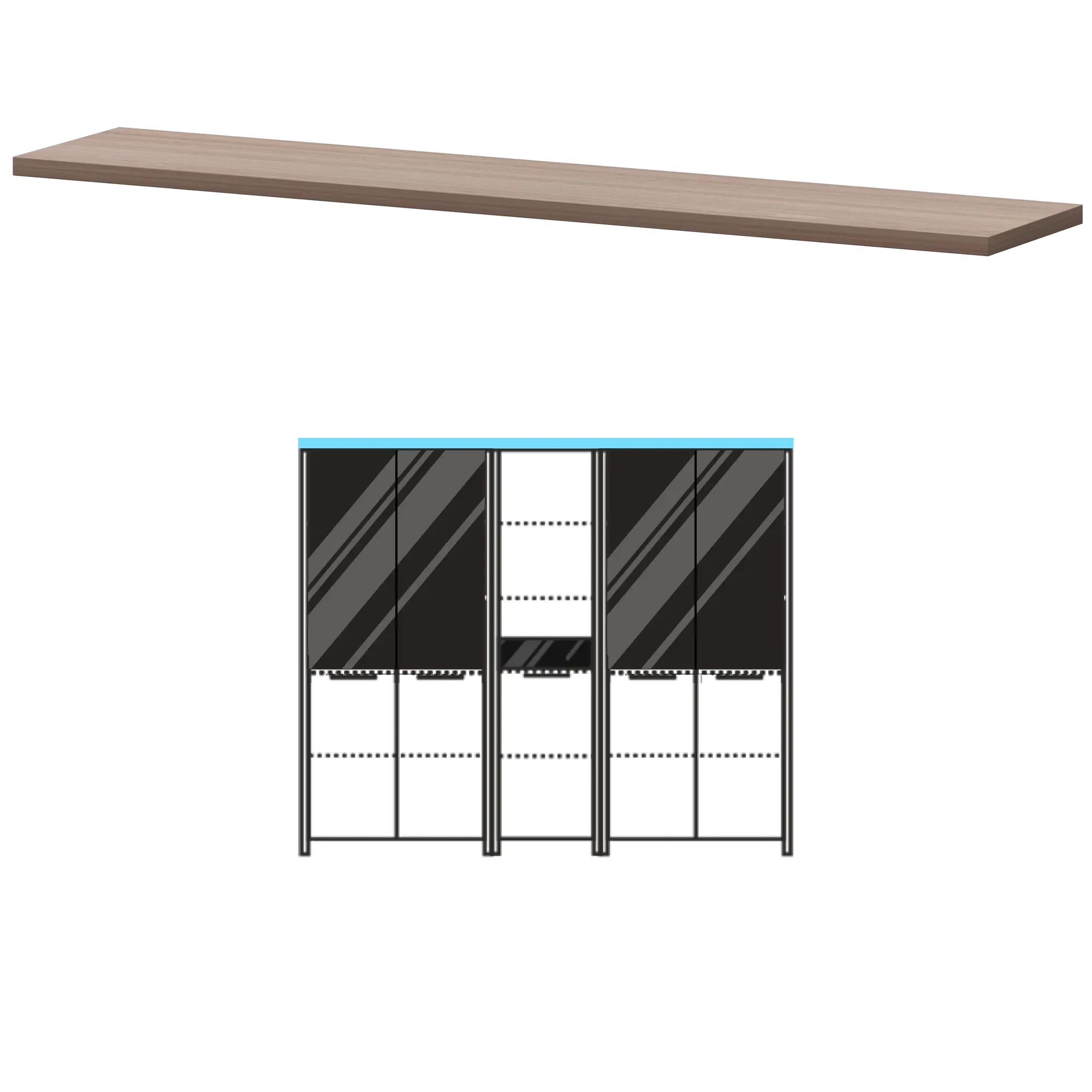Топ Акцент КТ-75.38 Темный шимо