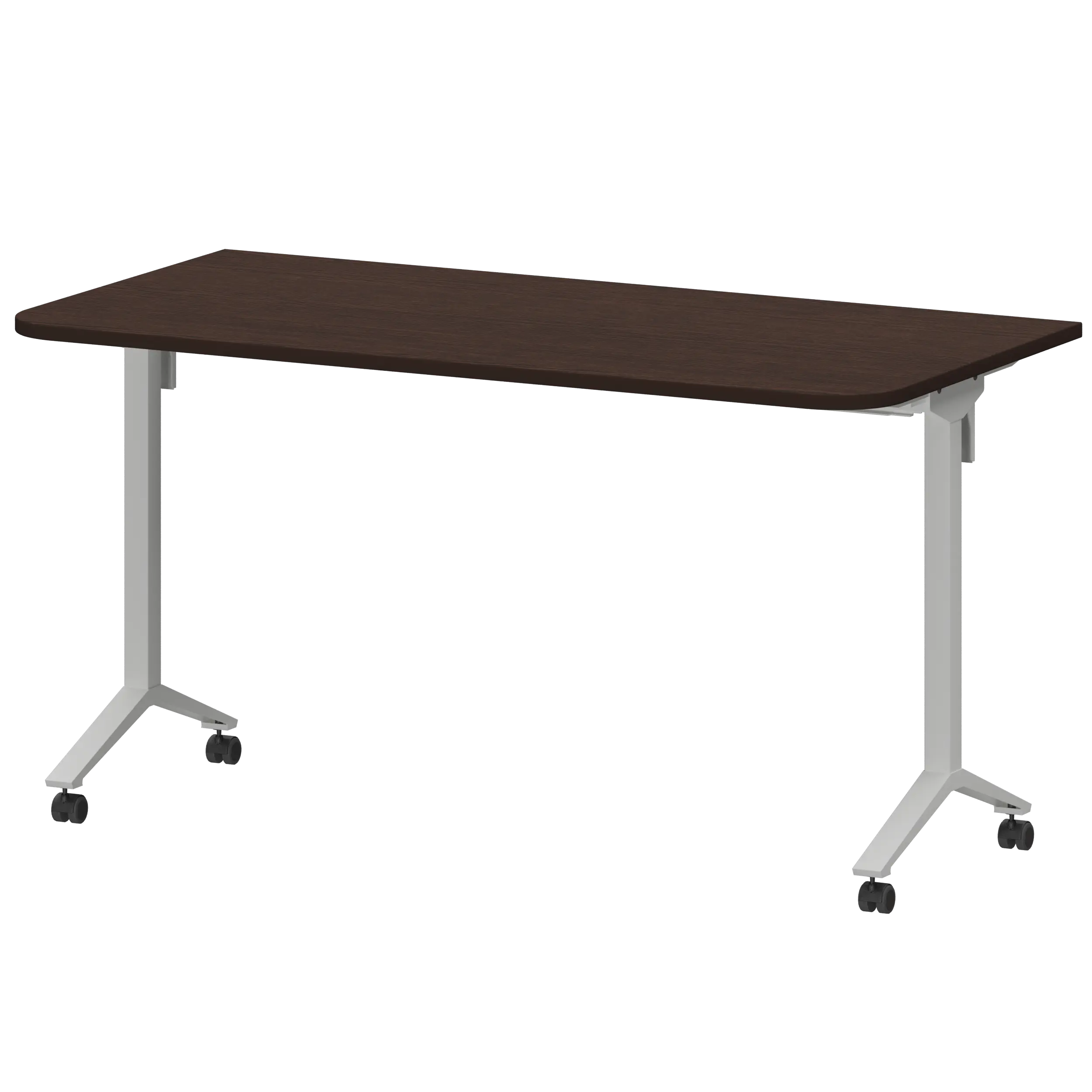 Стол мобильный складной радиусный Моби МБ22-140.70Р Дуб венге/Белый