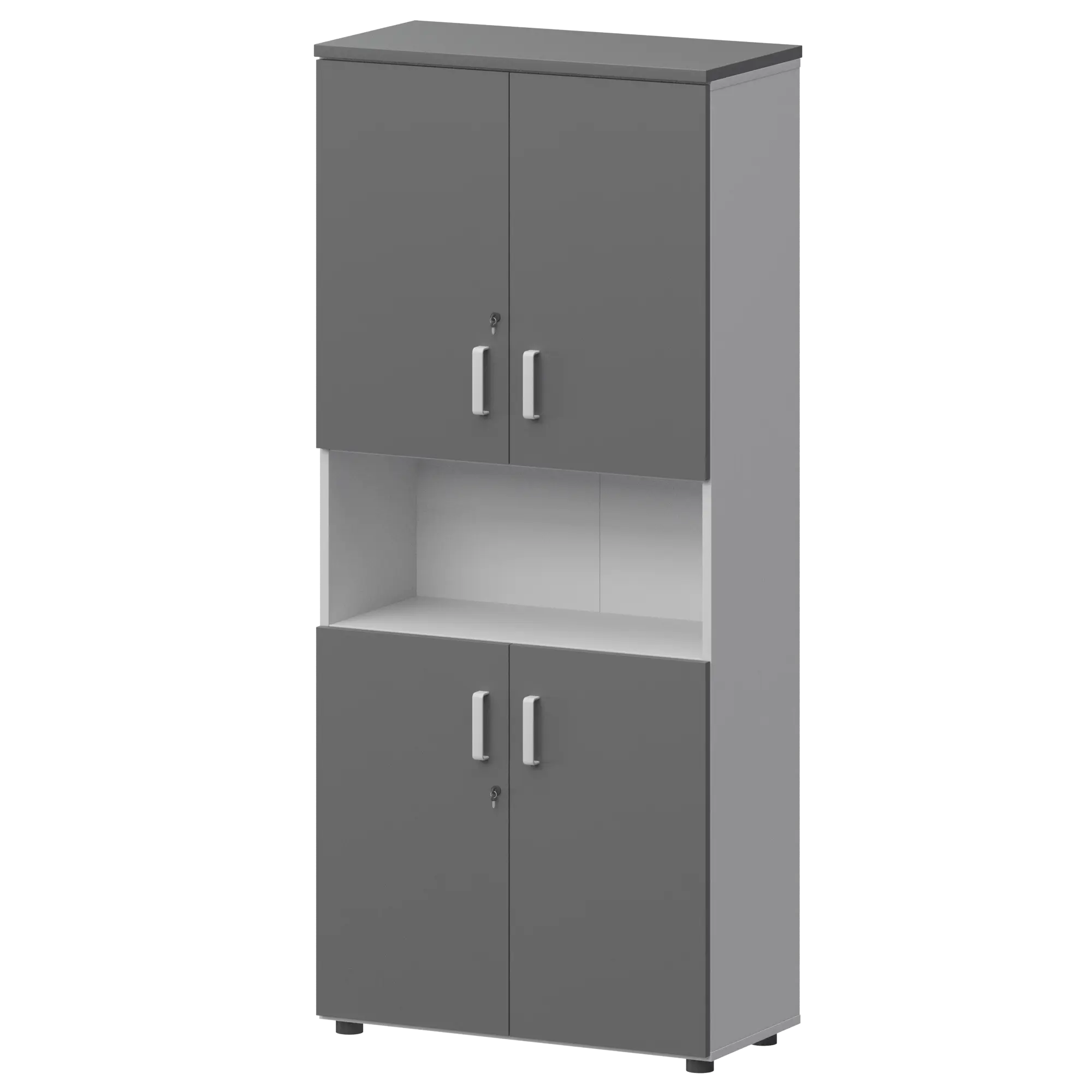 Шкаф Смарт СМШ-58Д4 Тип2 Белый/Графит