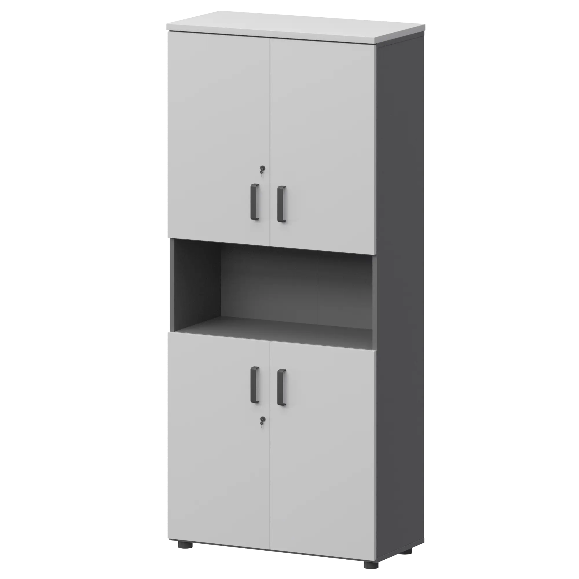 Шкаф Смарт СМШ-58Д4 Тип2 Графит/Белый