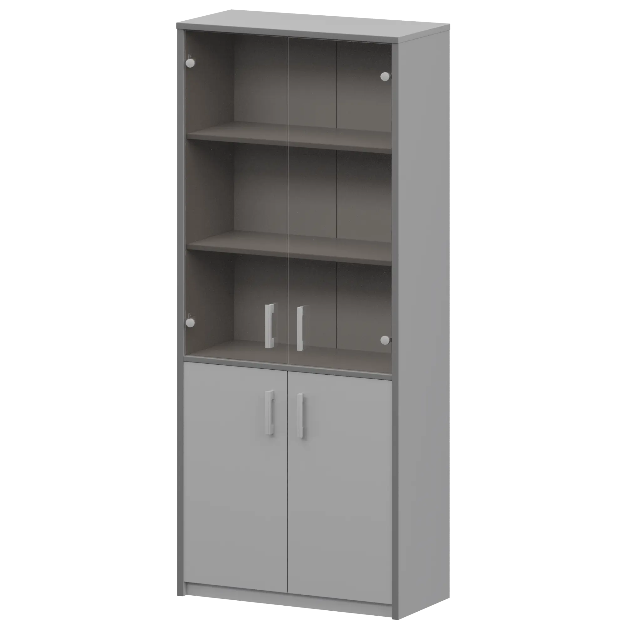 Шкаф комбинированный с тонированным стеклом Арго А-310/А-стл310тон Серый