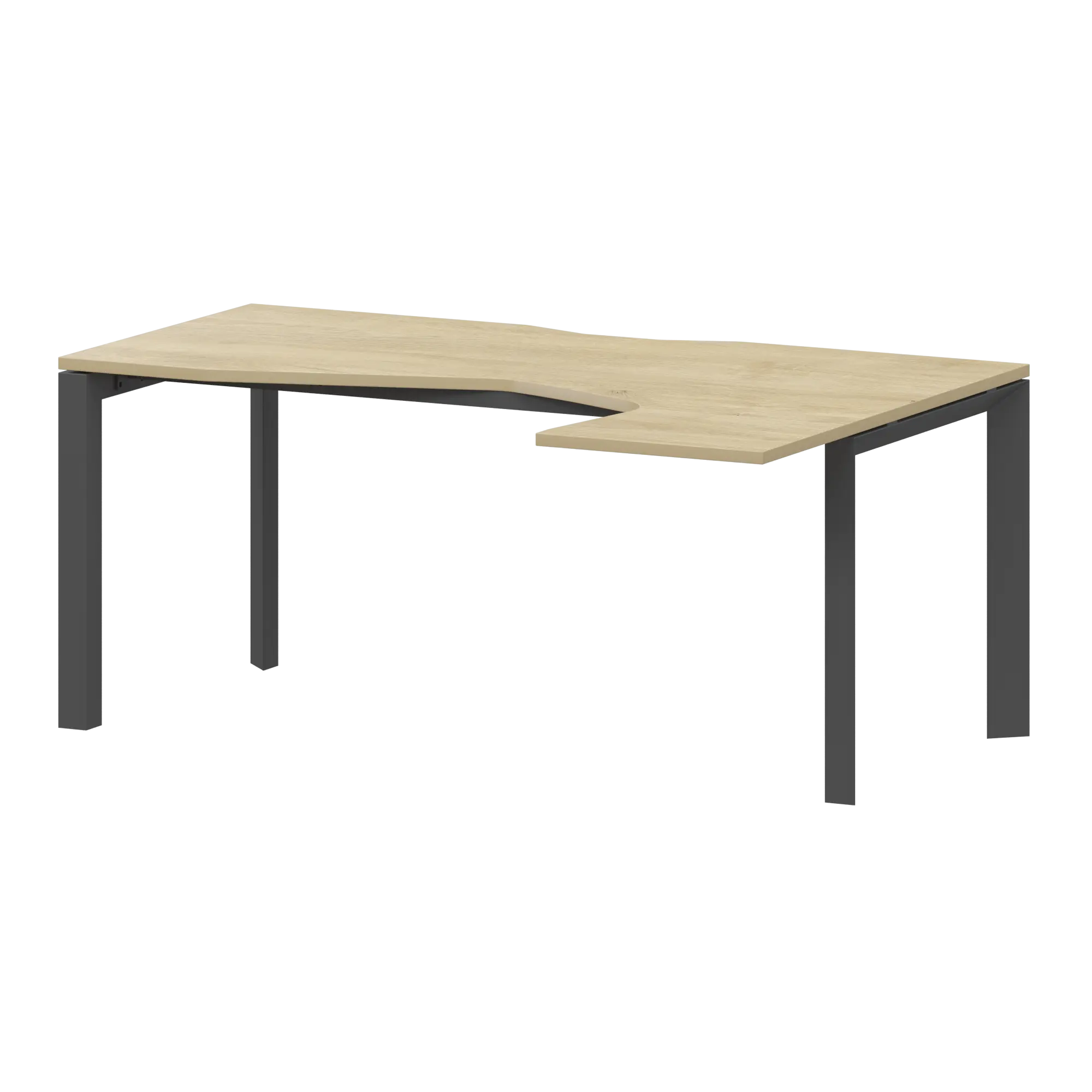 Стол эргономичный правый на металлокаркасе Аргентум-МП НТМП.П-060.ПР Баттл Рок/Антрацит