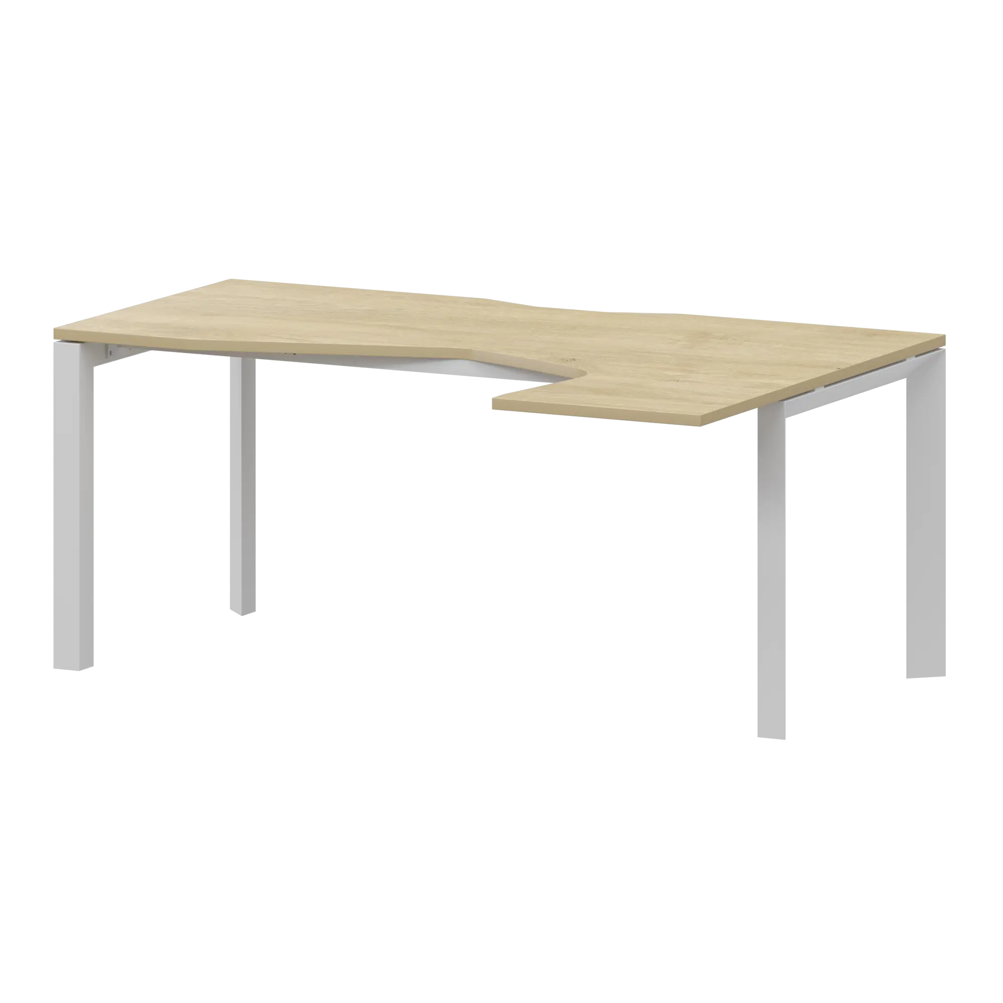 Стол эргономичный правый на металлокаркасе Аргентум-МП НТМП.П-060.ПР Баттл Рок/Белый