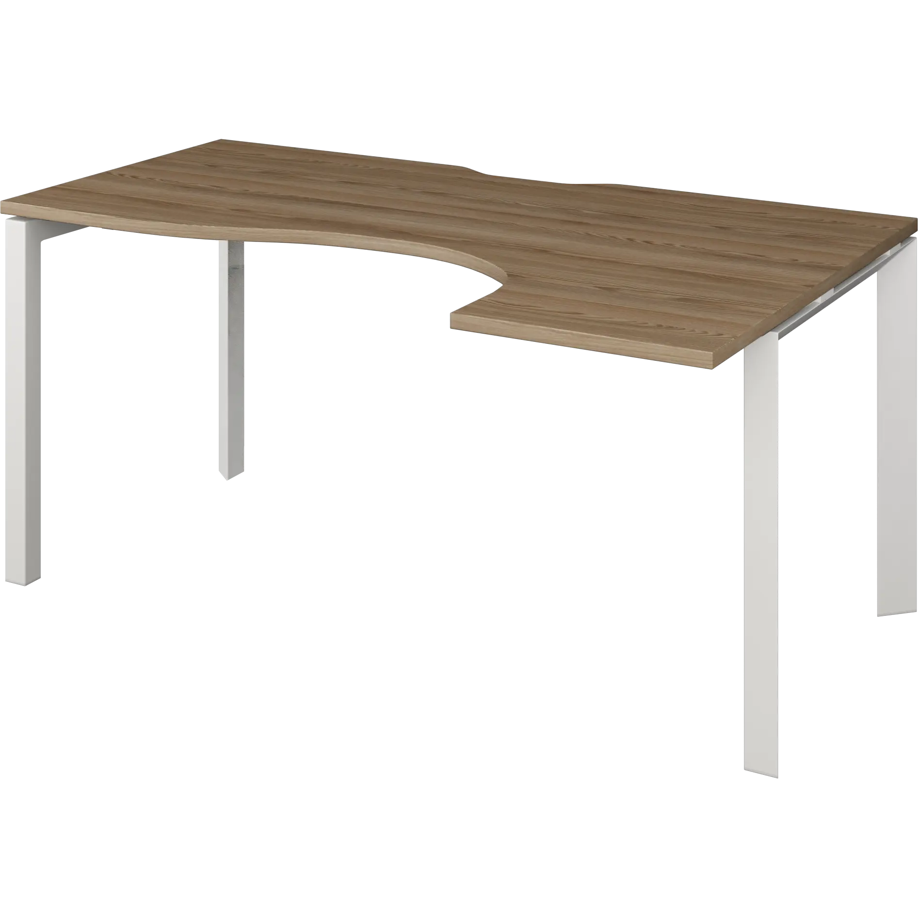 Стол эргономичный правый на металлокаркасе Аргентум-МП НТМП.П-060.ПР Дуб сафари/Белый