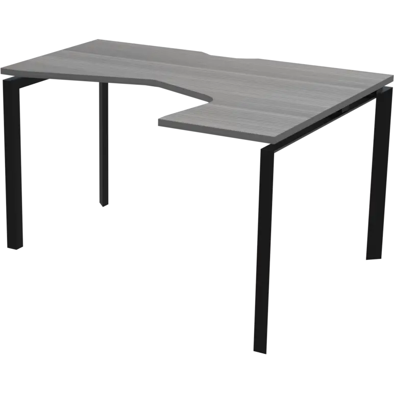 Стол эргономичный правый на металлокаркасе Аргентум-МП НТМП.П-060.ПР Лиственница/Антрацит